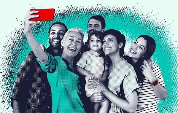 People Holding Phone and smiling